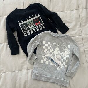 Boys Gamer & Sonic the Hedgehog Crewneck Sweat Shirts XS
